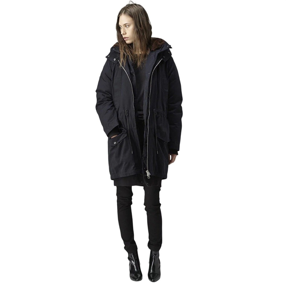 ALLSAINTS Olive Green Nylon Bomber Coat With Multiple Zippers Size Small